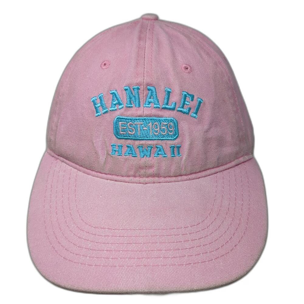 Kaufman Baseball Cap Pink One Size Hanalei Hawaii Est 1959 Strapback Hat